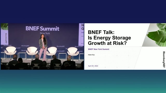 Watch "<h3>BNEF Talk: Is Energy Storage Growth at Risk?</h3>
Helen Kou, Associate, Energy Storage, BloombergNEF"