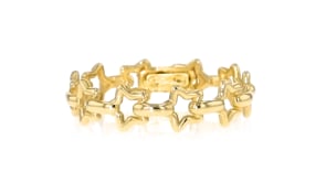 Italian 14kt Yellow Gold Openwork Star Ring