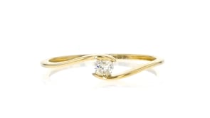 10 Carat Diamond Floating Solitaire Ring in 14kt Yellow Gold
