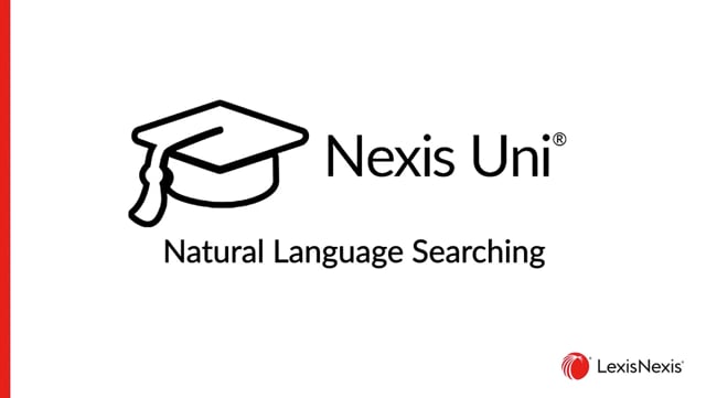 Nexis Uni Natural Language Search UNI LNU DCS
