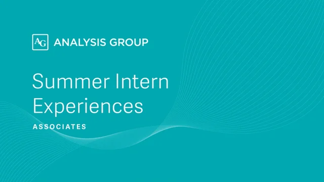 Summer Associate Intern - Analysis Group