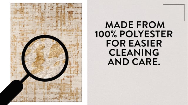 Bravado Abstract Crosshatch Caramel // Power Loomed (1'8" x 2'6" Throw/Accent Rug) video thumbnail