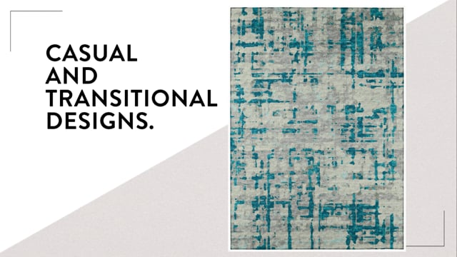 Bravado Abstract Crosshatch Peacock // Power Loomed (1'8" x 2'6" Throw/Accent Rug) video thumbnail