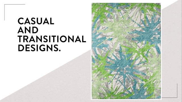 Bravado Abstract Starburst Green // Power Loomed (1'8" x 2'6" Throw/Accent Rug) video thumbnail