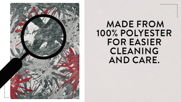 Bravado Abstract Starburst Red // Power Loomed (1'8" x 2'6" Throw/Accent Rug) video thumbnail