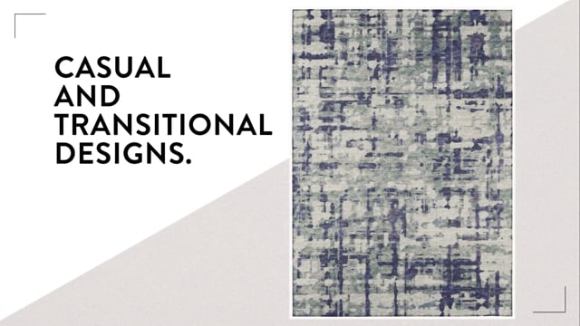 Bravado Abstract Crosshatch Purple // Power Loomed (1'8" x 2'6" Throw/Accent Rug) video thumbnail