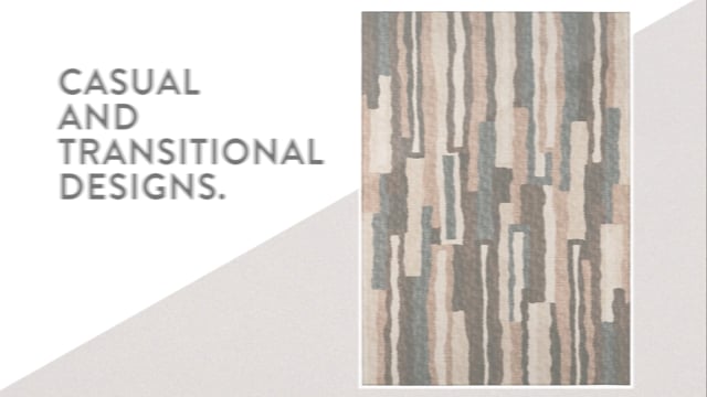 Bravado Abstract Striped Earth // Power Loomed (1'8" x 2'6" Throw/Accent Rug) video thumbnail