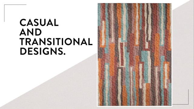 Bravado Abstract Striped Paprika // Power Loomed (1'8" x 2'6" Throw/Accent Rug) video thumbnail