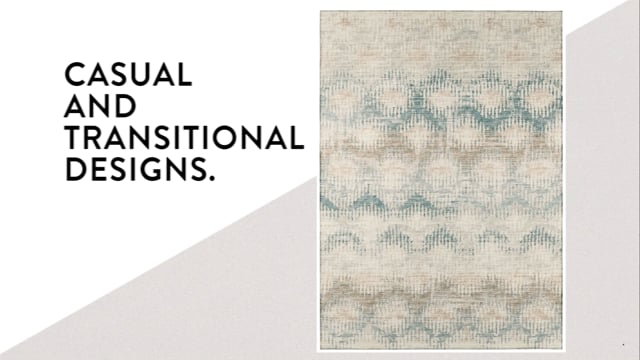 Bravado Abstract Chevron Linen // Power Loomed (1'8" x 2'6" Throw/Accent Rug) video thumbnail