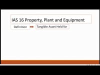 1. Definitons in IAS 16 and exclusions