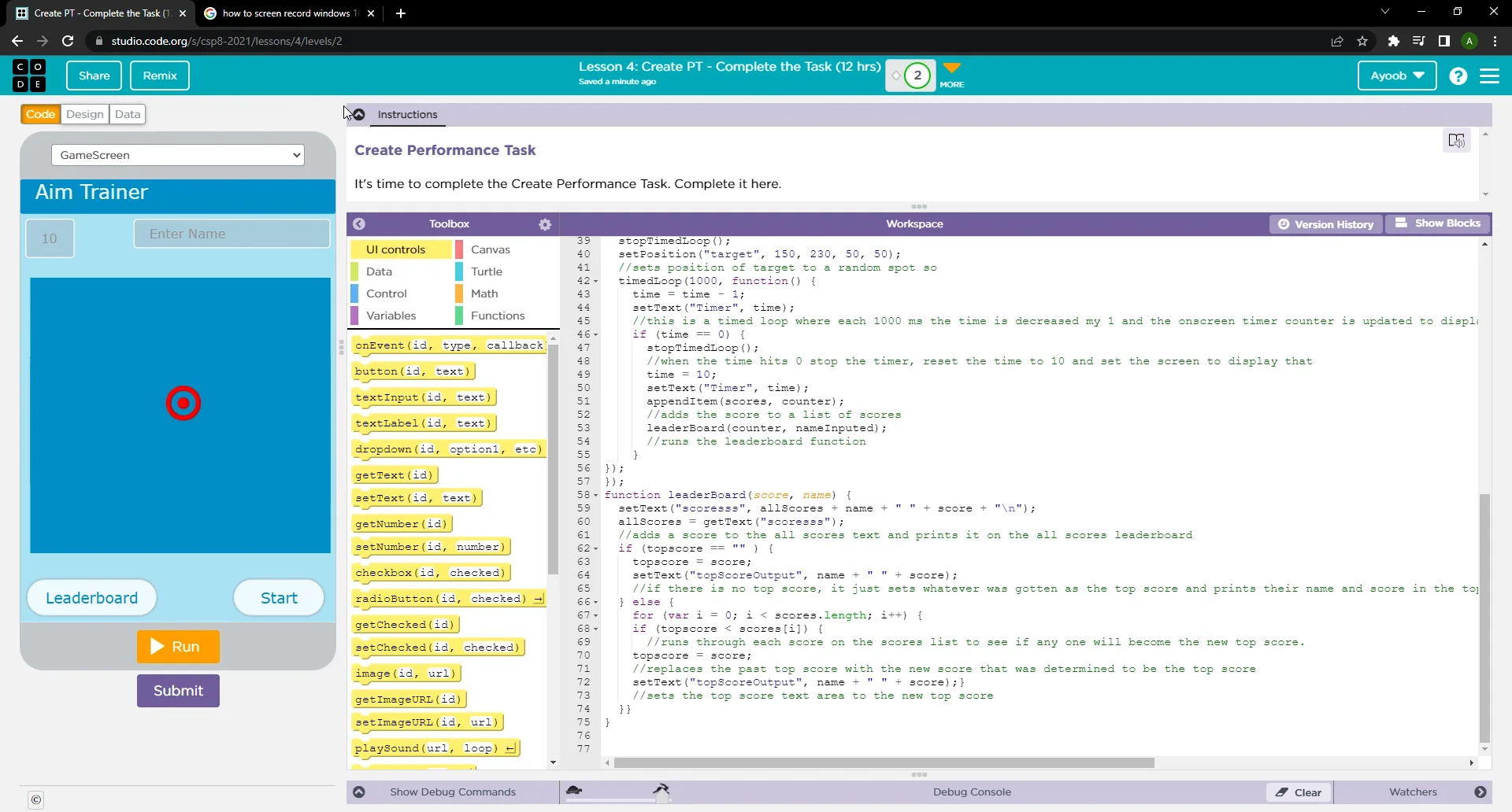 Create PT - Complete the Task (12 hrs) #2 _ Create PT Prep ('21-'22 ...