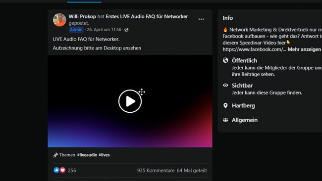 Stört es FB, wenn ich mehrere Gruppen habe?