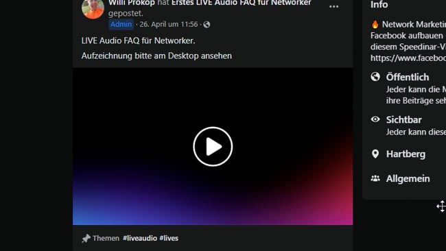 Reichweiten Boost auch für bestehende öffentl. Gruppe?