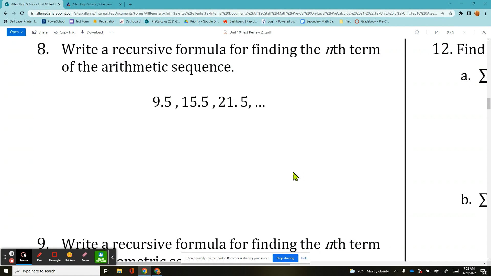 Unit 10 Review question 8 on Vimeo