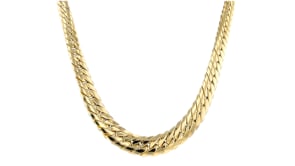 Italian 18kt Yellow Gold Graduated Cuban-Link Necklace