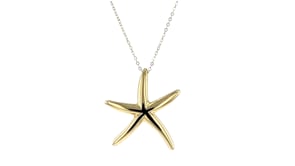 Italian 14kt Yellow Gold Starfish Pendant Necklace