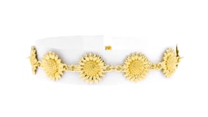 Italian 18kt Gold Over Sterling Sunflower Bracelet