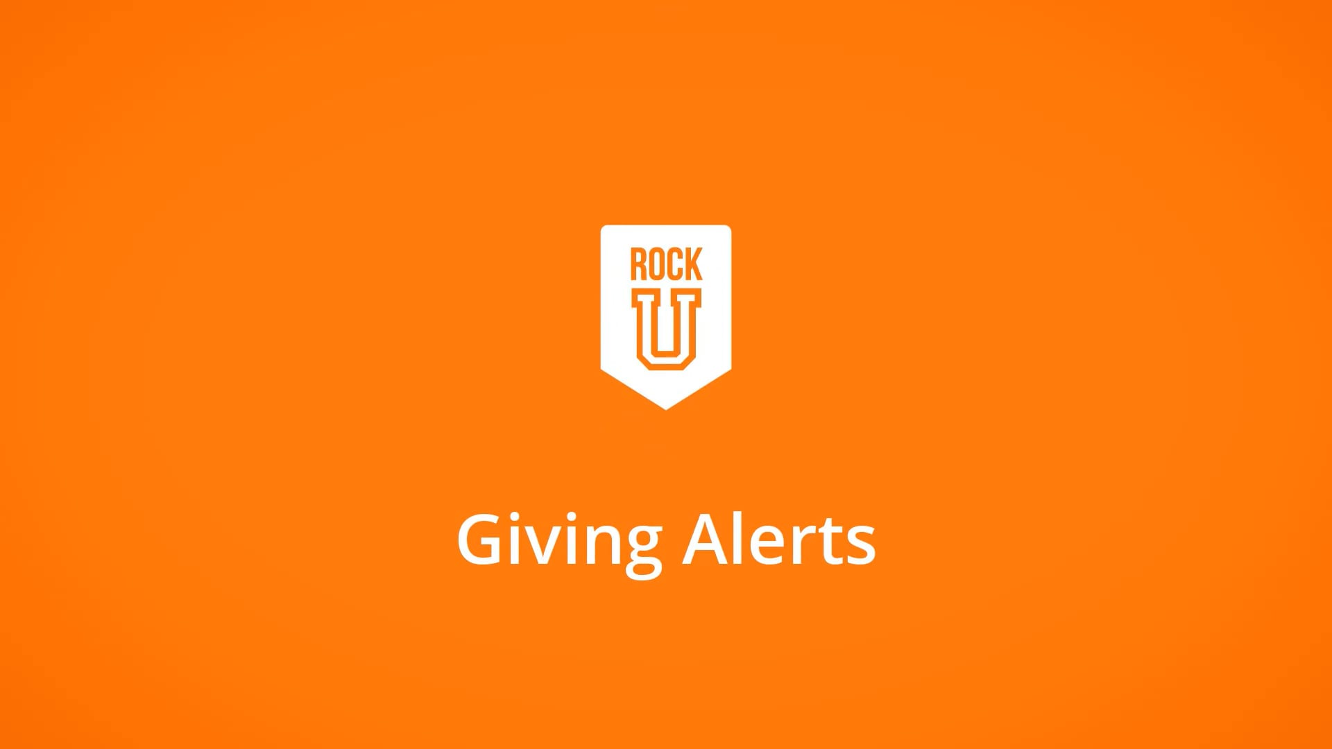 Giving Alerts