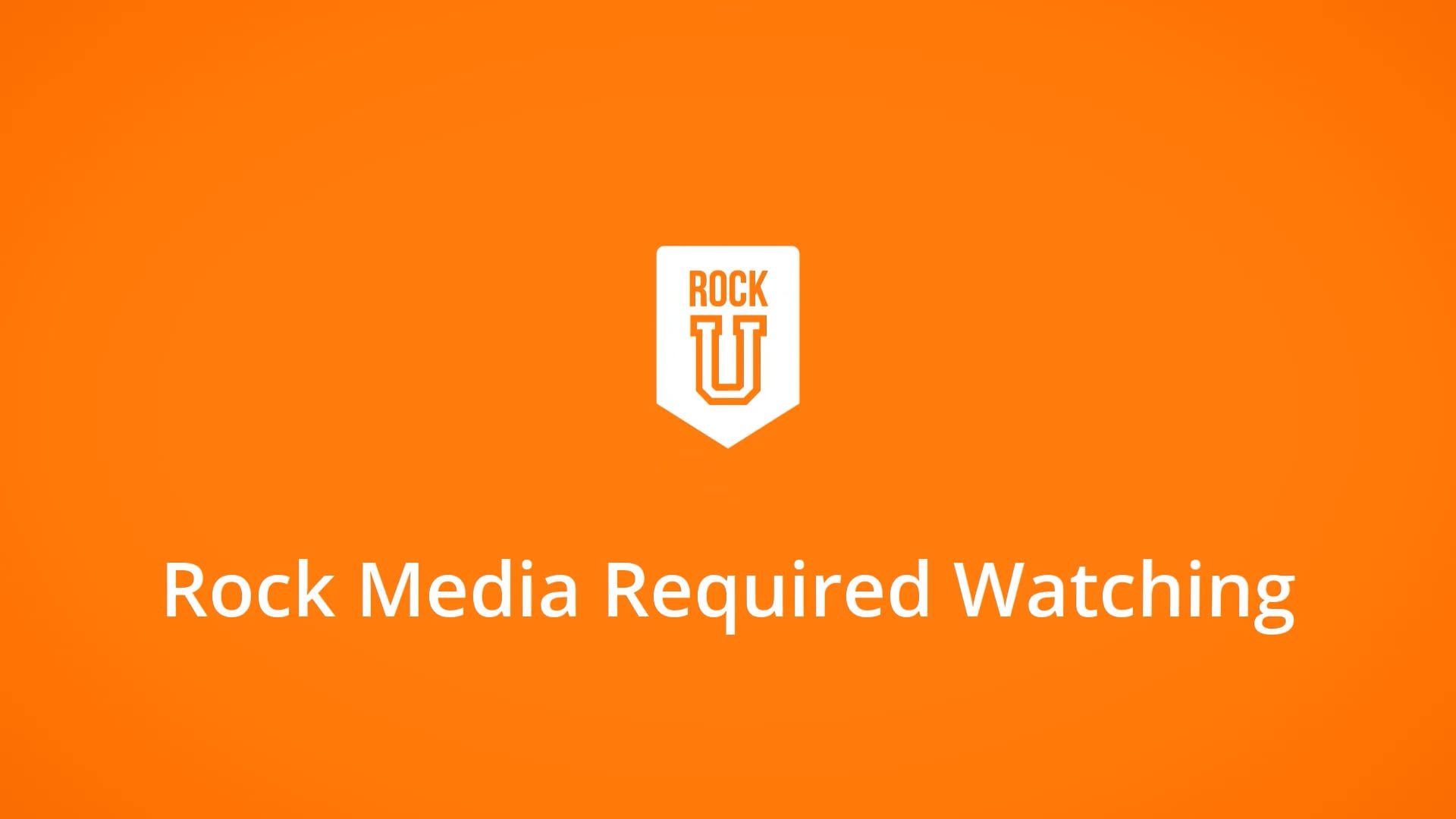 Rock Media Required Watching