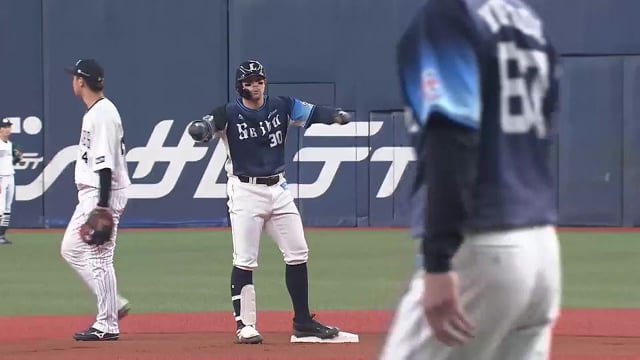 【1回表】ライオンズ・オグレディ ライトオーバーの先制タイムリー2ベースヒットを放つ!! 2022年4月30日 オリックス・バファローズ 対 埼玉西武ライオンズ