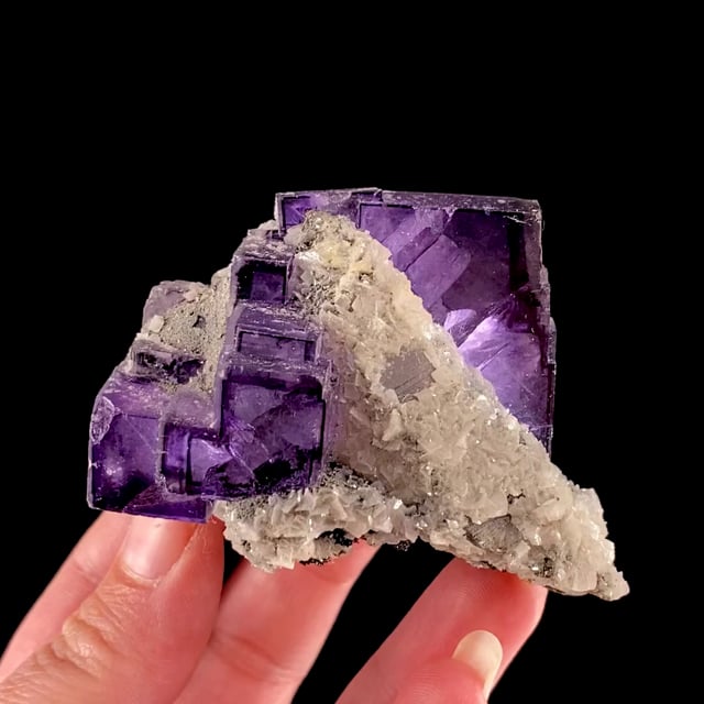 Fluorite (unusually compressed crystal habit)
