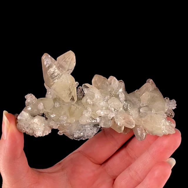 Calcite included with Stibnite (ex Dr. Stephen Smale Collection)