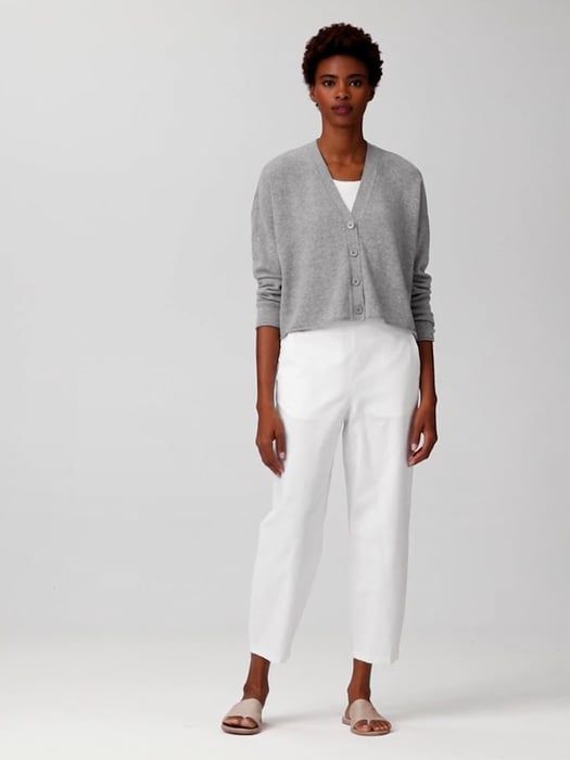 Italian Cashmere Cropped Cardigan | EILEEN FISHER