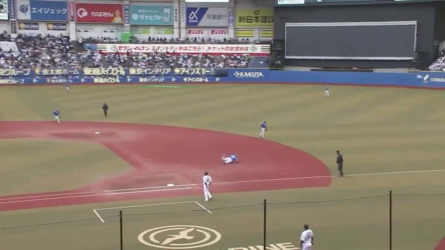 【1回裏】ファイターズ・ヌニエス 初回からスライディングキャッチで投手を救う!! 2022年5月1日 千葉ロッテマリーンズ 対 北海道日本ハムファイターズ