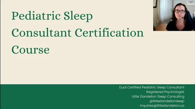 Infant and Child Sleep Consultant Certification Course