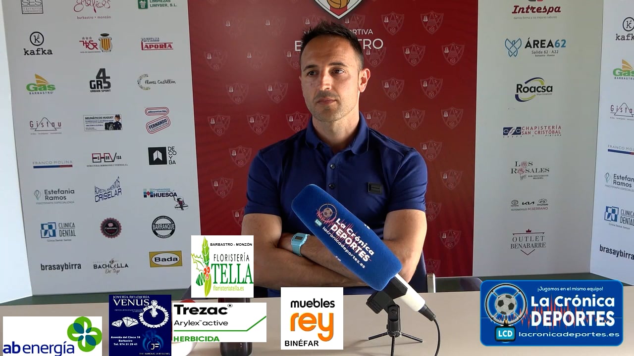 DAVID GIMÉNEZ (Entrenador Binéfar) UD Barbastro 1-0 CD Binéfar / Jornada 34 / 3ª División "Ya estamos pensando en el play off"