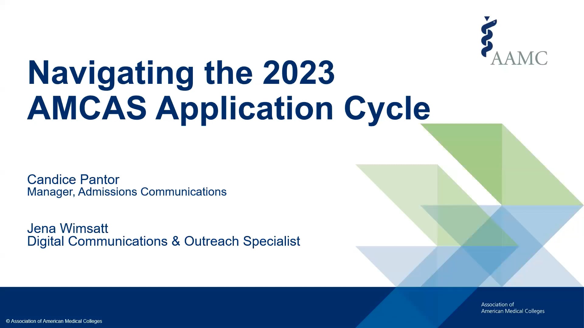 Navigating the 2023 AMCAS Application Cycle for Applicants on Vimeo