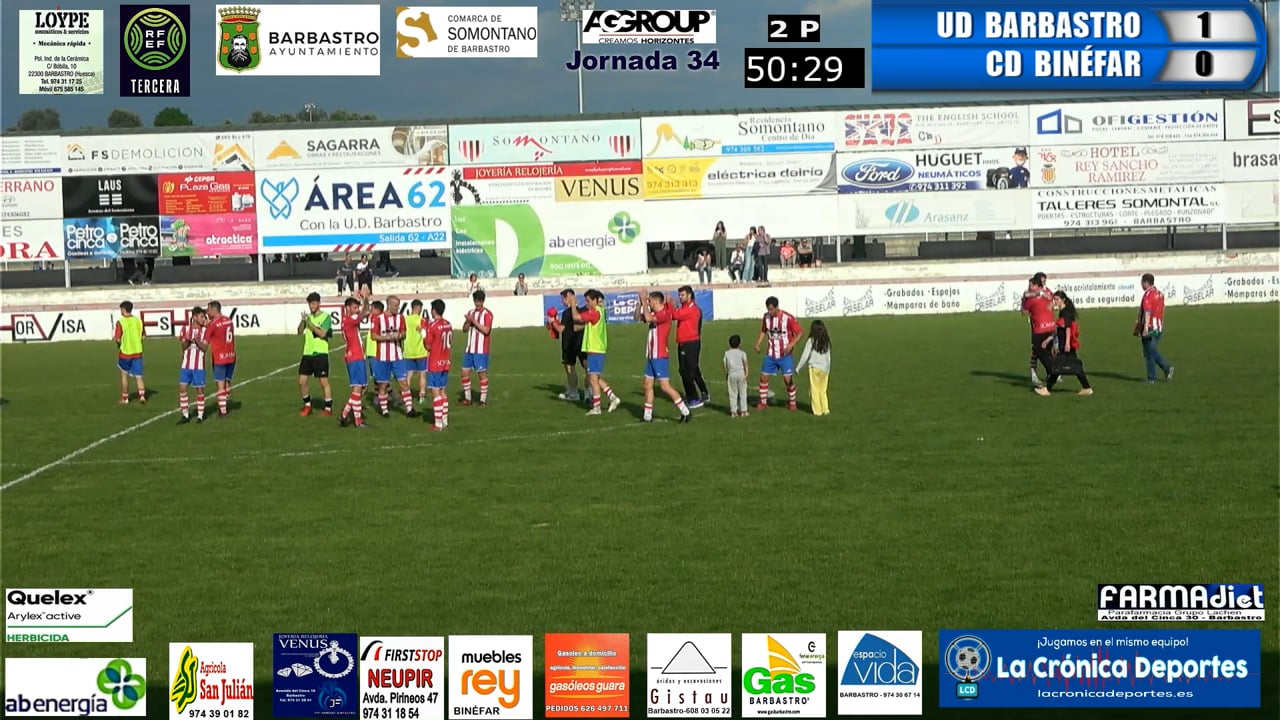 (RESUMEN y GOL) UD Barbastro 1-0 CD Binéfar / Jornada 34 / 3ª División