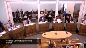 Finance Committee Budget Hearings 5-2-22