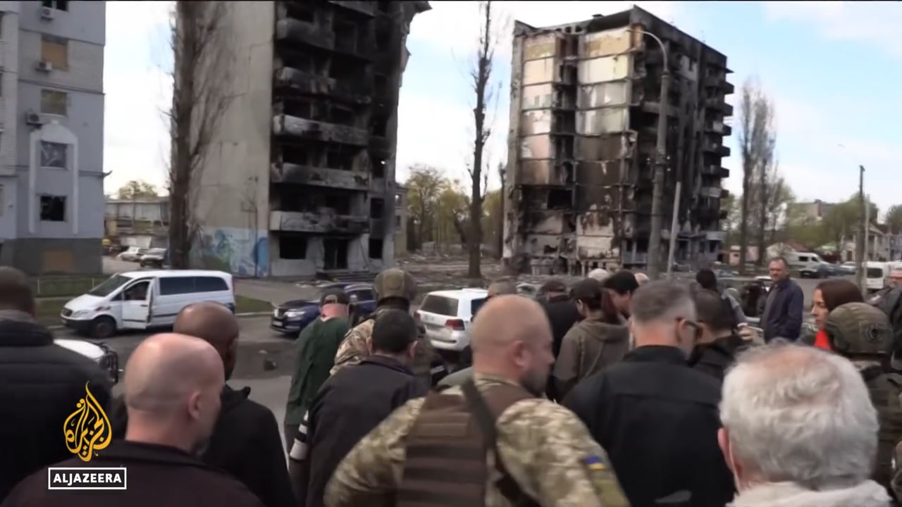 War in Ukraine - Kyiv 28th April 2022 - UN Sec.Gen Antonio Guterres visits Kyiv for talks with Zalensky.