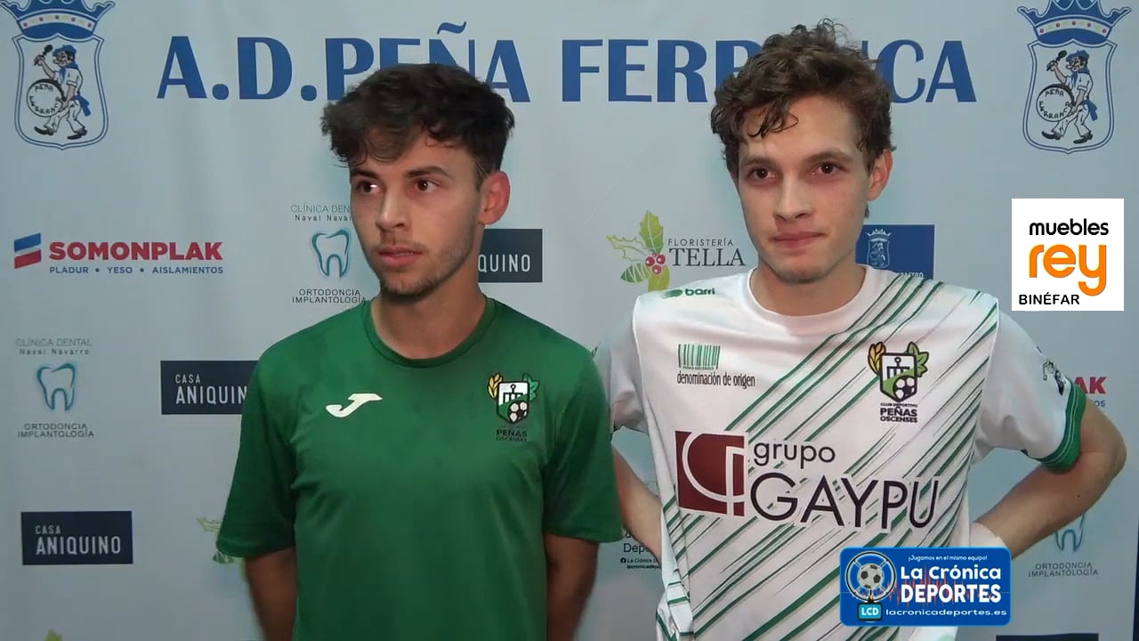 VENTURA y MARIO (Jugadores P. Oscenses) P. Ferranca Tella 3-0 P. Oscenses / Jornada 30 / Preferente - Gr 1