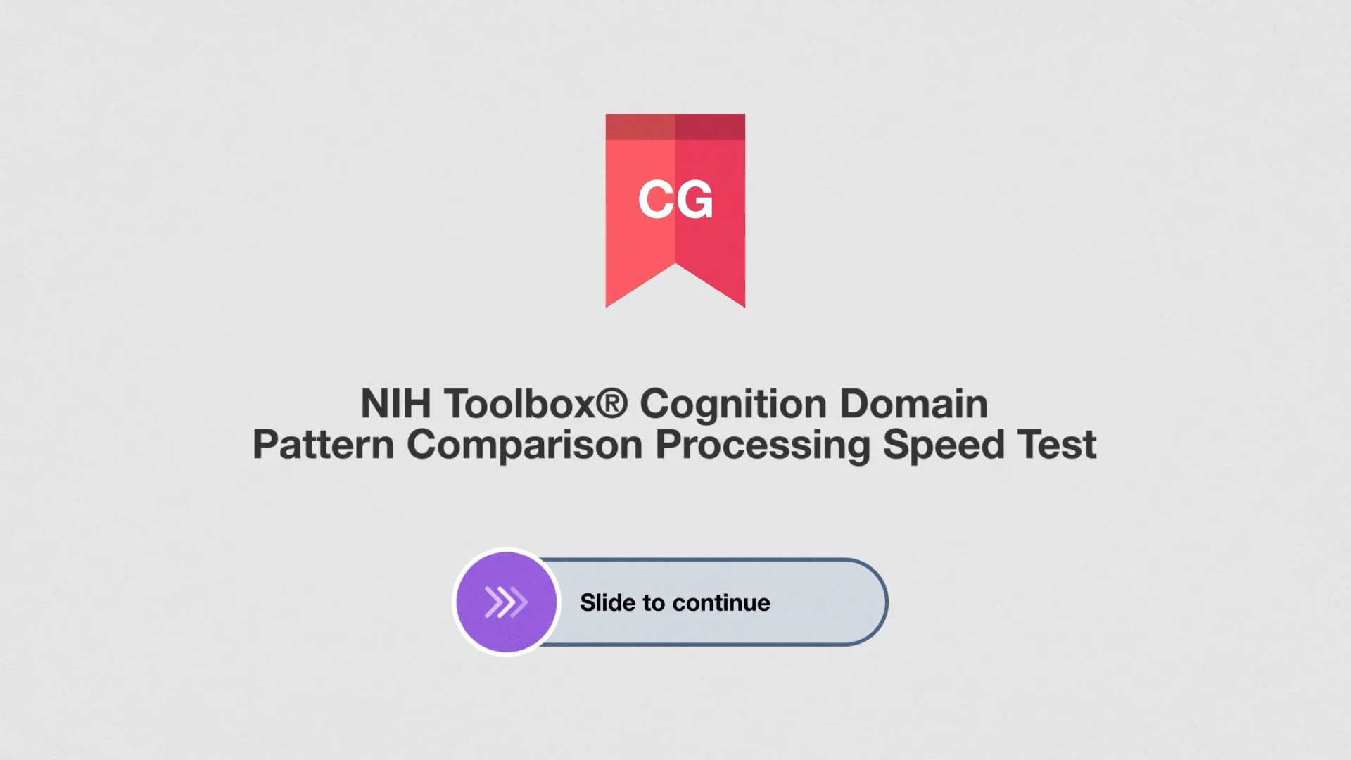 Nih toolbox v3 pattern comparison processing speed test