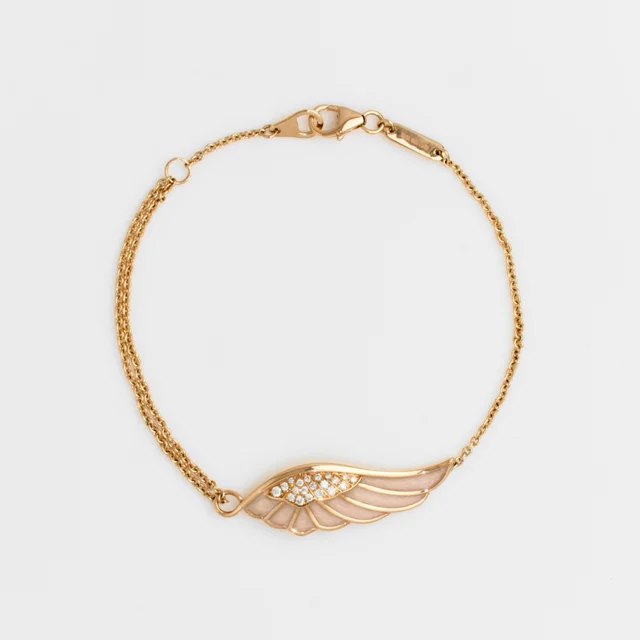 Rose gold deals angel wing bracelet