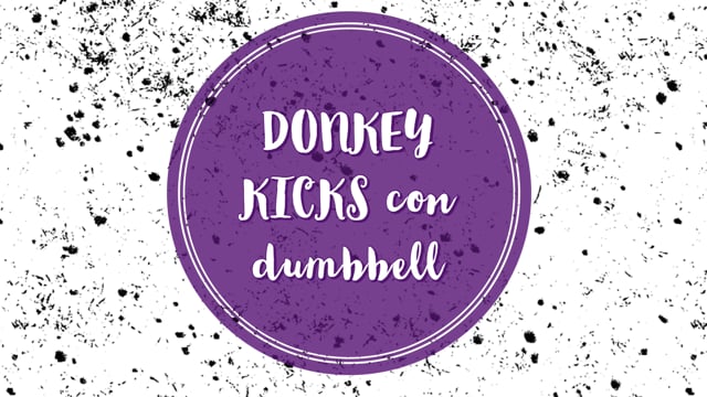 Donkey kicks dumbbel