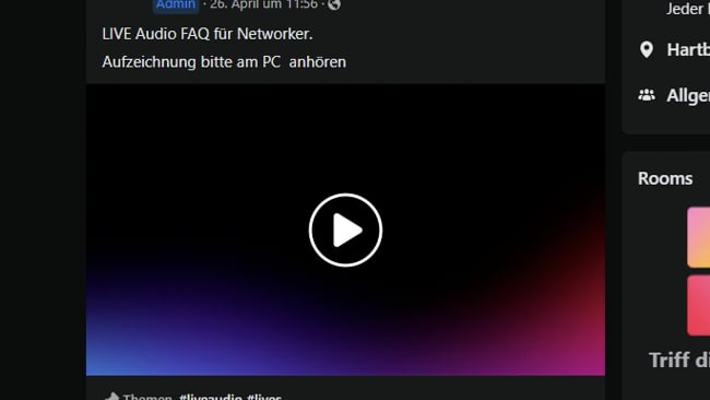 Das Wichtigste für den Erfolg mit LIVE Audios?