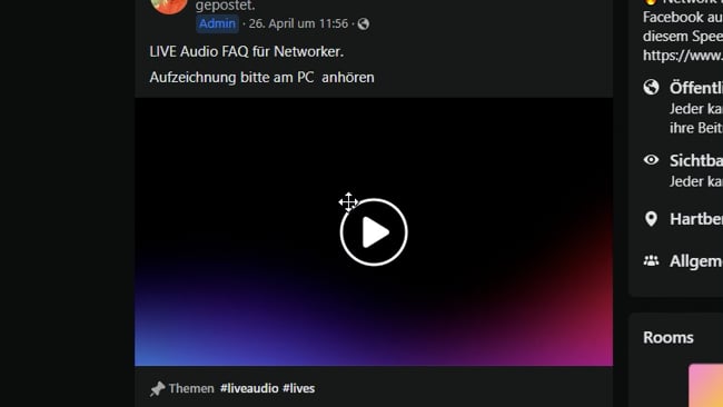 Das Problem bei LIVE Audios & wie man es nutzen kann