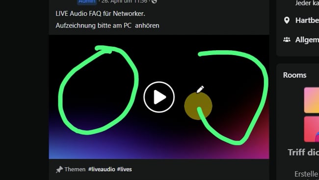 Kann man den Hintergrund bei LIVE Audio ändern?