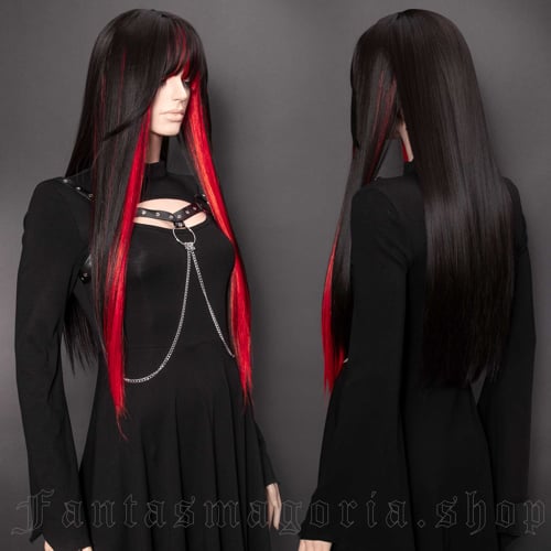 Yukiko Black and Red Wig video