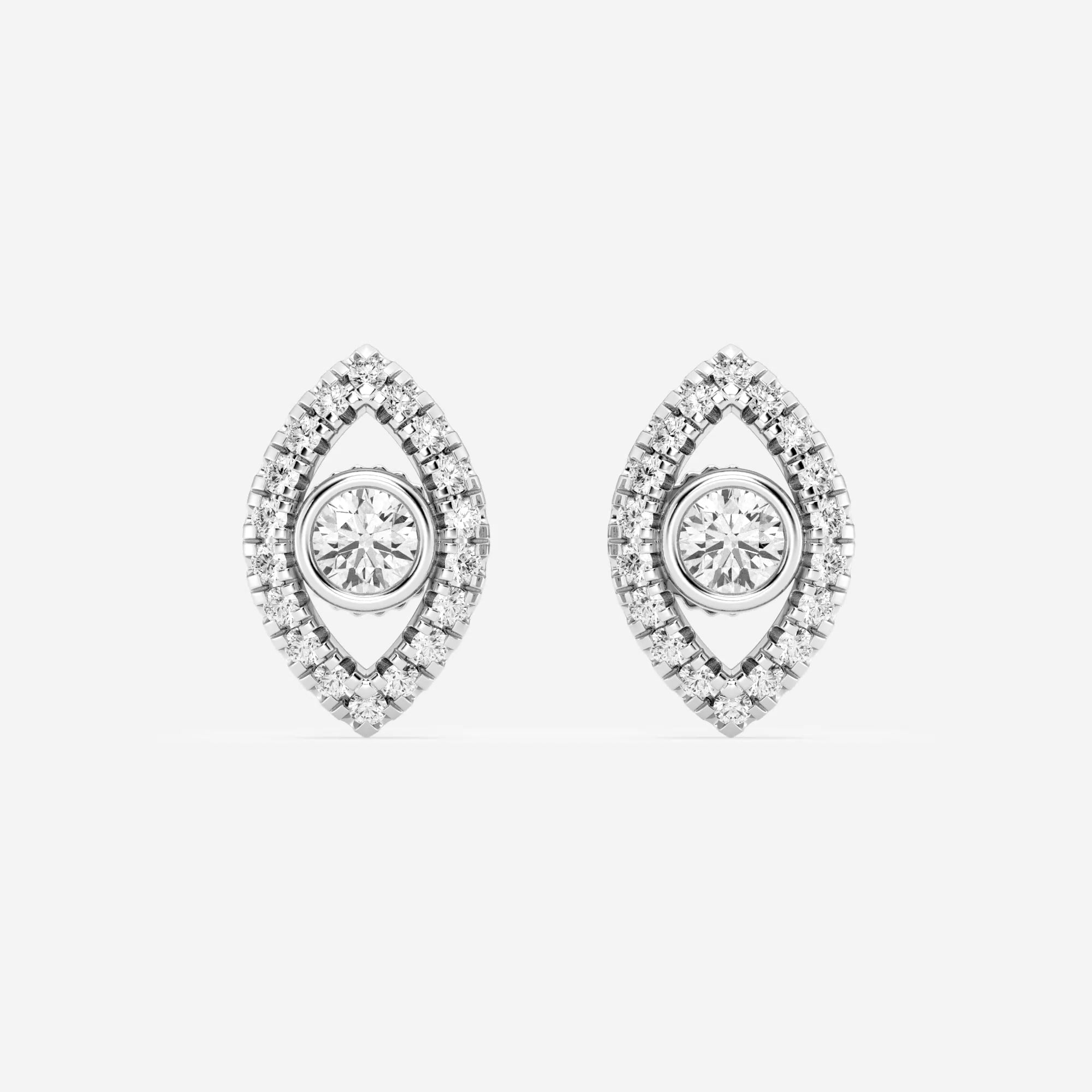product video for 1/2 ctw Round Lab Grown Diamond Evil Eye Fashion Earrings
