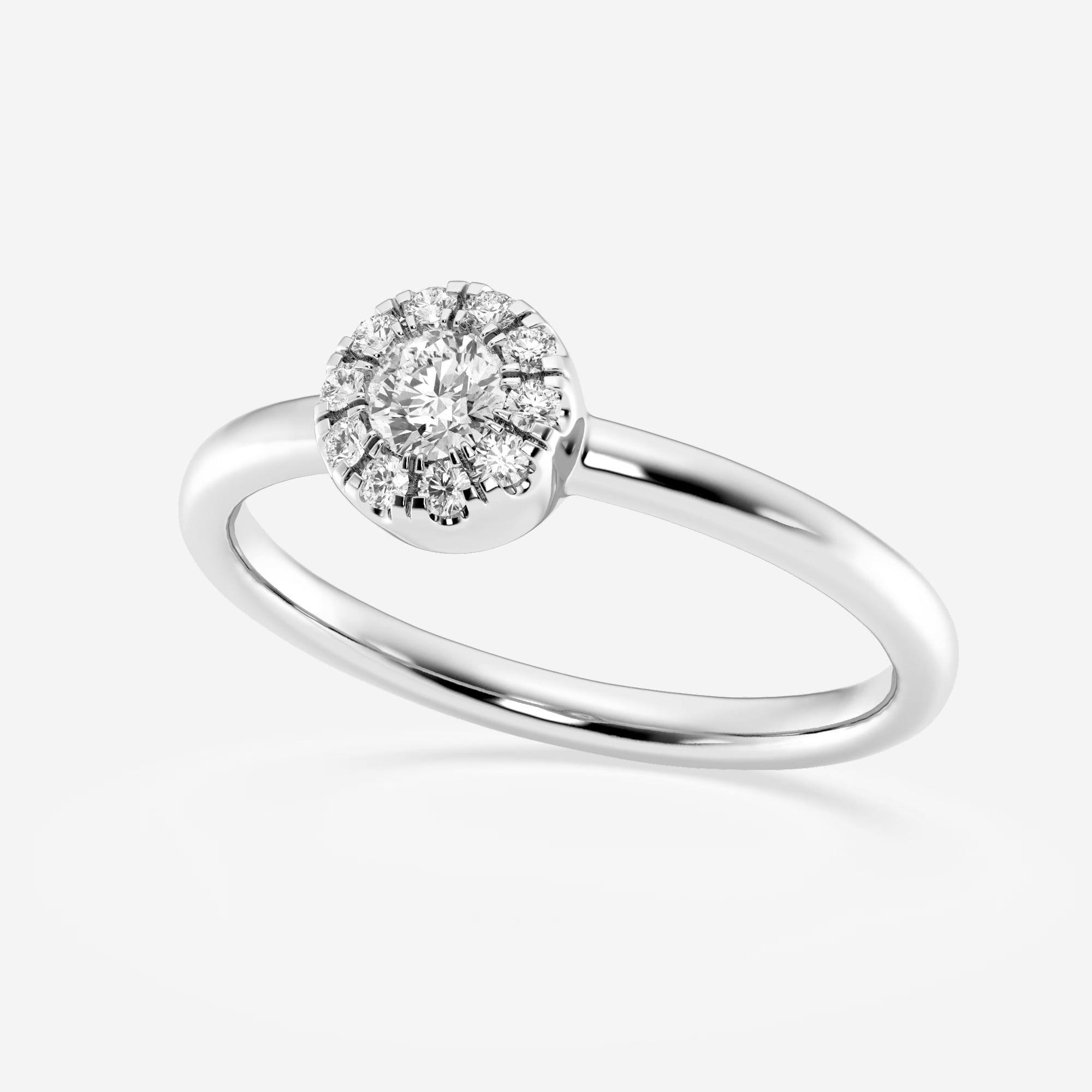 product video for 1/4 ctw Round Lab Grown Diamond Micro Pave Halo Fashion Ring