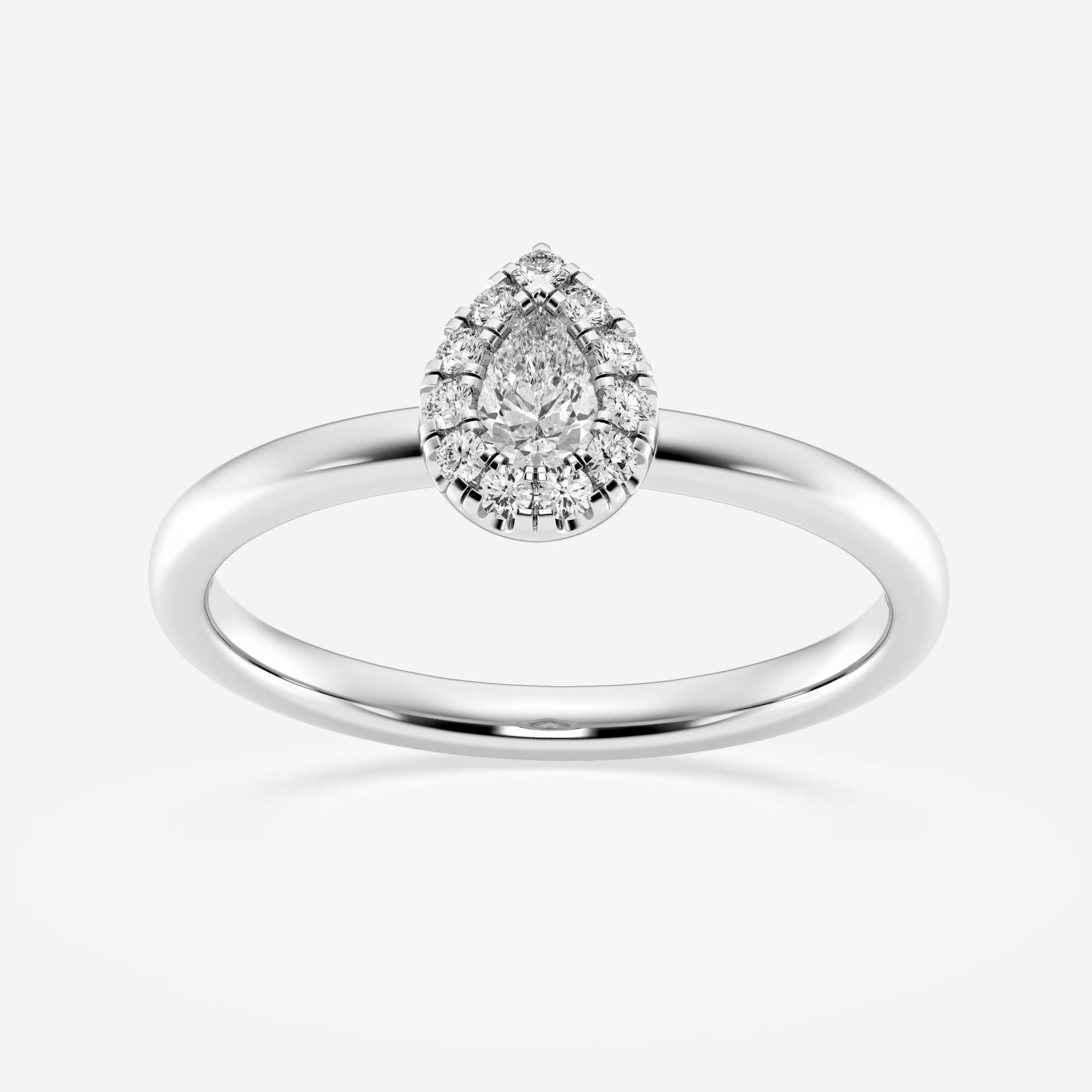 product video for 1/4 ctw Pear Lab Grown Diamond Micro Pave Halo Fashion Ring