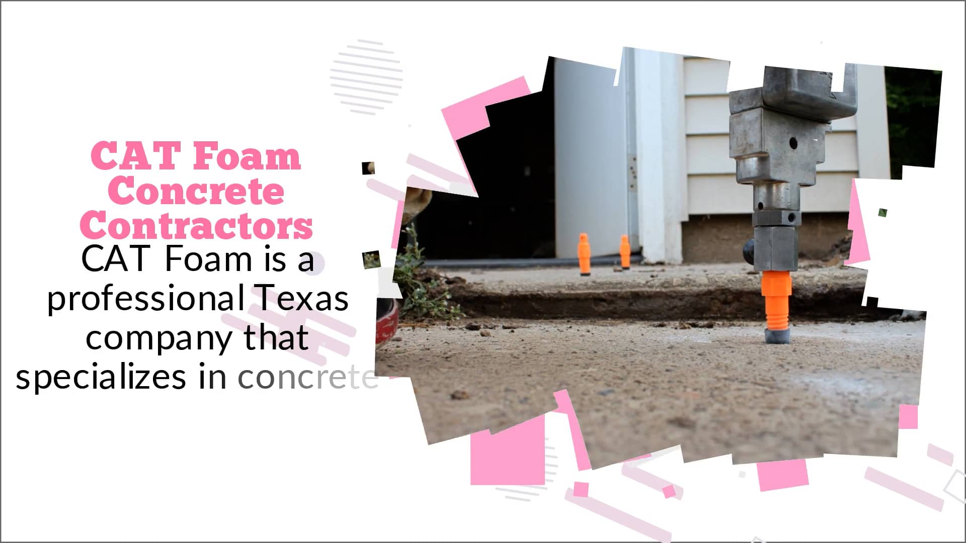 Baytown TX Concrete Raising Services with CAT Foam Concrete Alignment