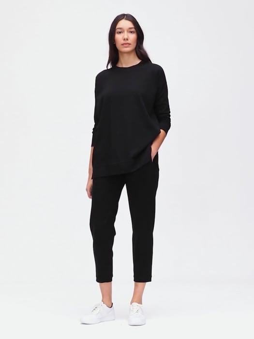 Traceable Organic Cotton Stretch Slouchy Ankle Pant