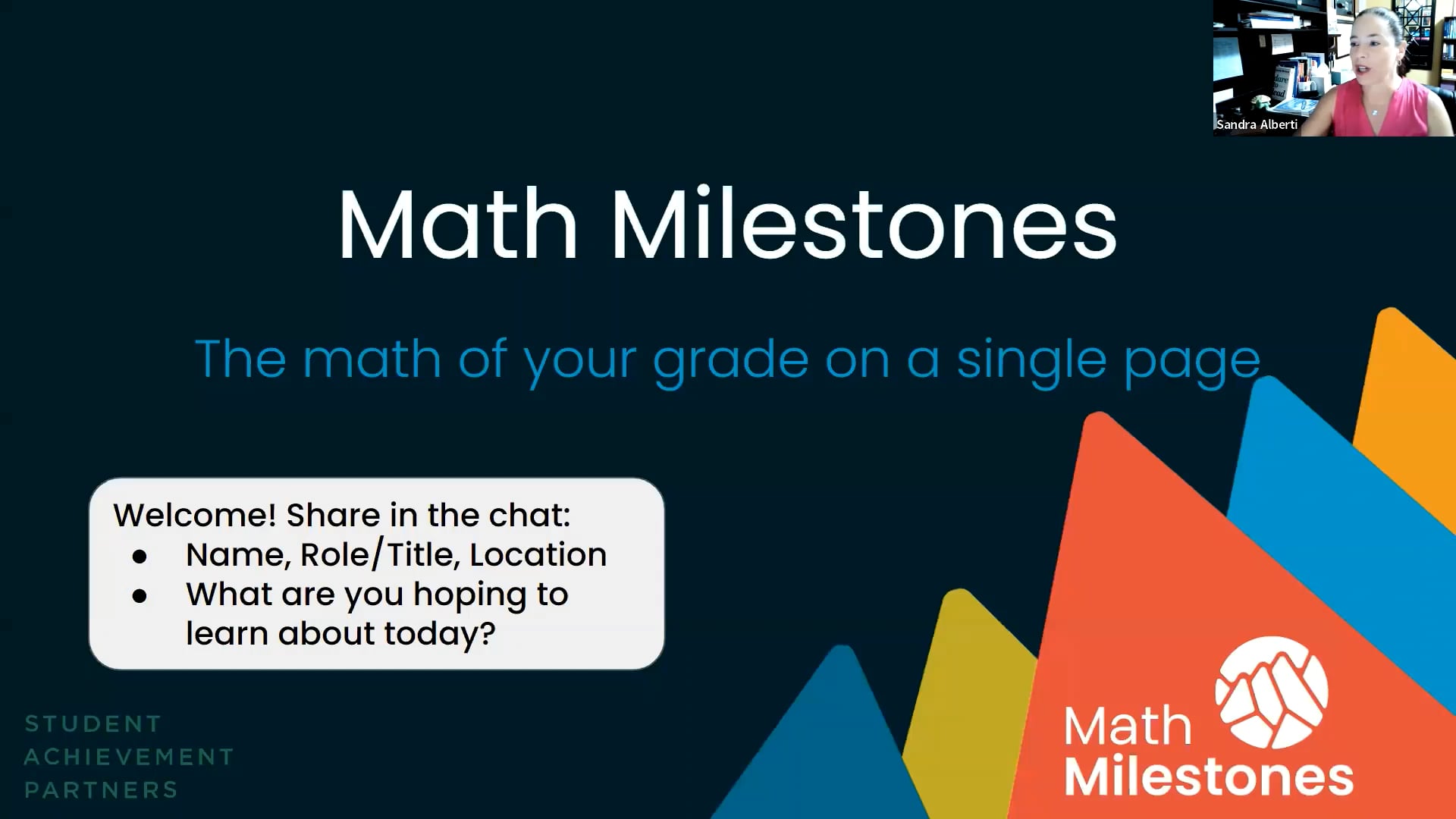 Math Milestones Webinar on Vimeo