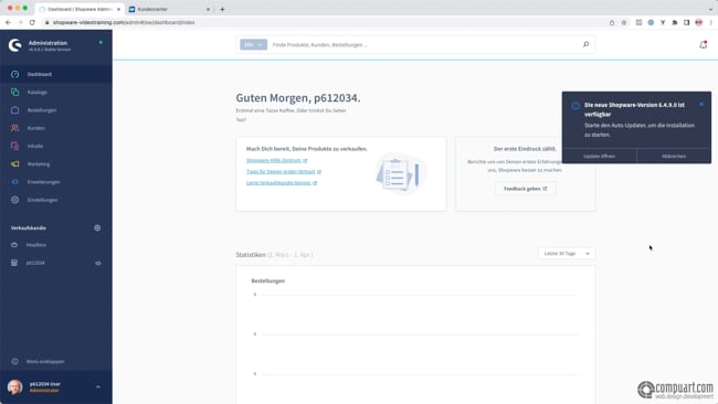 Update des Shops über den Mittwald Software-Manager