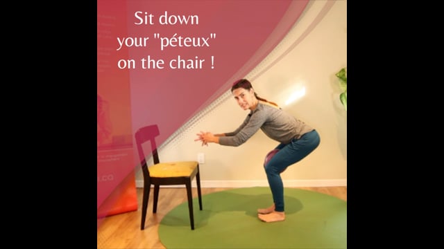 Sit down your "péteux" on the chair !